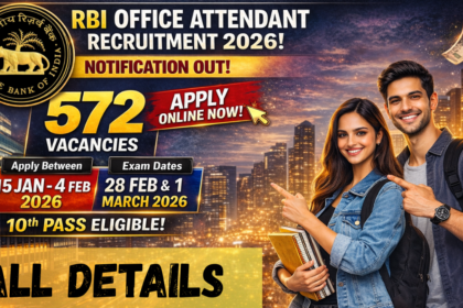 10th Pass RBI Office Assistant Job 2026