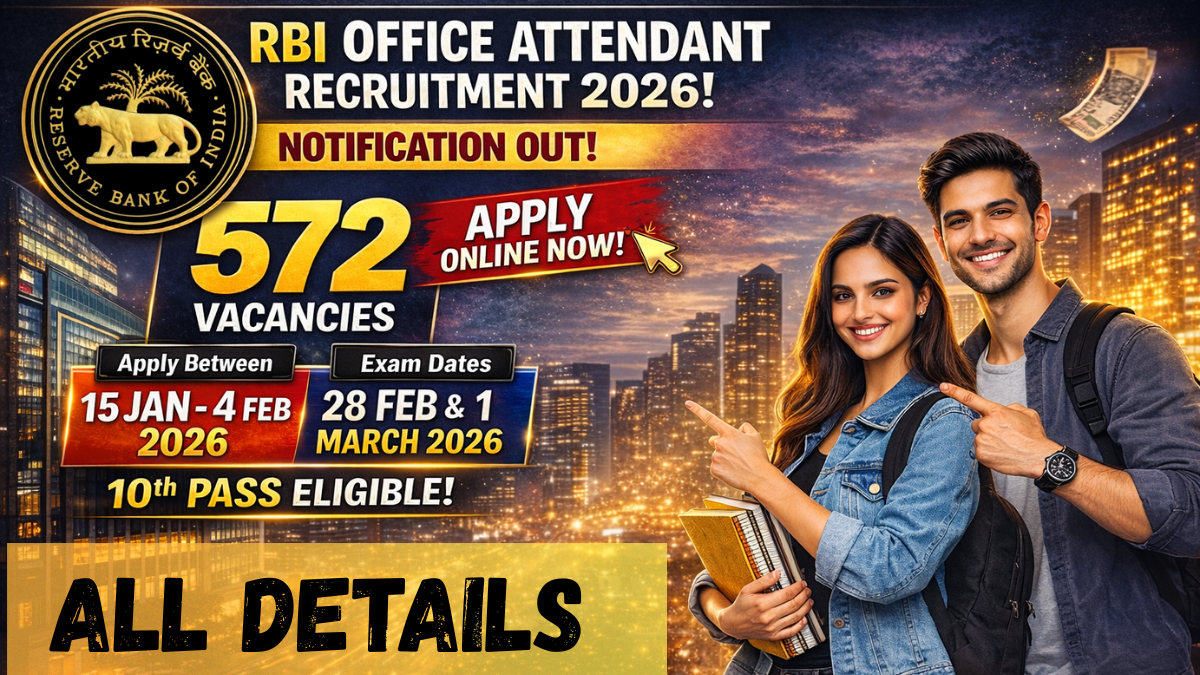 10th Pass RBI Office Assistant Job 2026