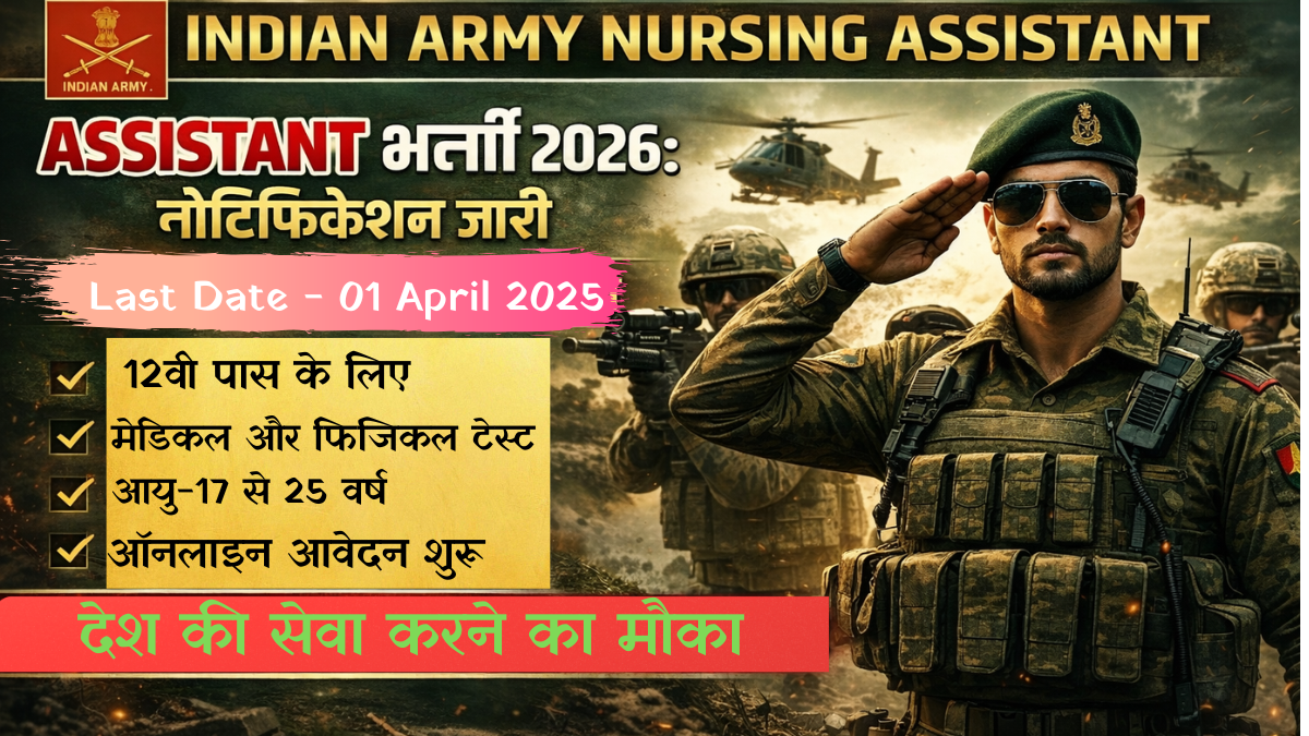 Indian Army Nursing Assistant Online Form 2026